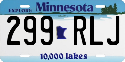 MN license plate 299RLJ