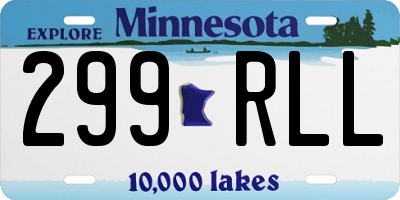 MN license plate 299RLL