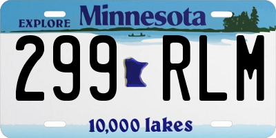 MN license plate 299RLM