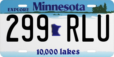 MN license plate 299RLU