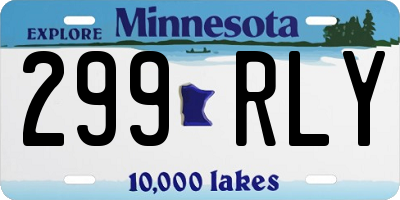 MN license plate 299RLY