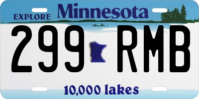 MN license plate 299RMB