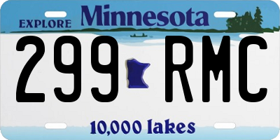 MN license plate 299RMC
