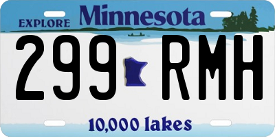 MN license plate 299RMH