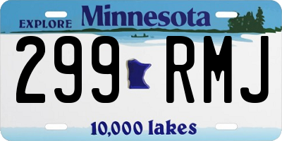 MN license plate 299RMJ