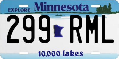 MN license plate 299RML