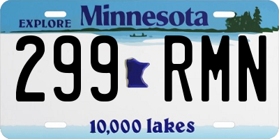 MN license plate 299RMN