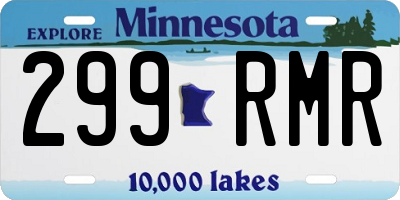 MN license plate 299RMR
