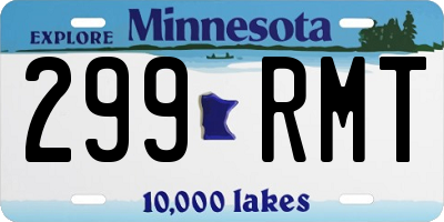 MN license plate 299RMT