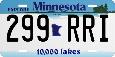MN license plate 299RRI