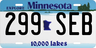 MN license plate 299SEB