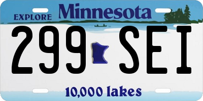 MN license plate 299SEI