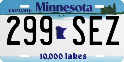MN license plate 299SEZ