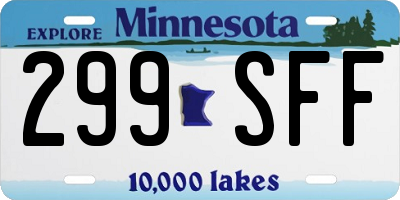 MN license plate 299SFF