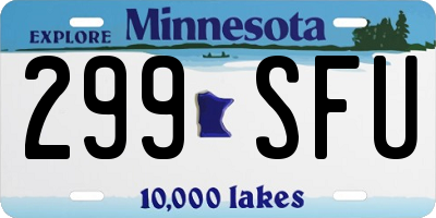 MN license plate 299SFU