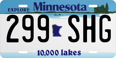 MN license plate 299SHG