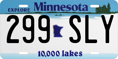 MN license plate 299SLY