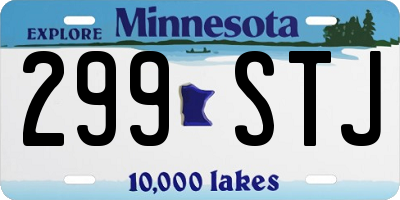 MN license plate 299STJ