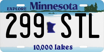 MN license plate 299STL
