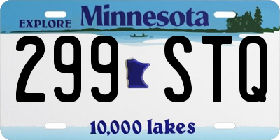 MN license plate 299STQ