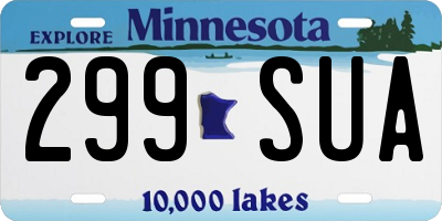 MN license plate 299SUA
