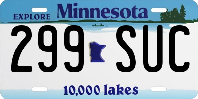 MN license plate 299SUC