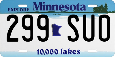 MN license plate 299SUO