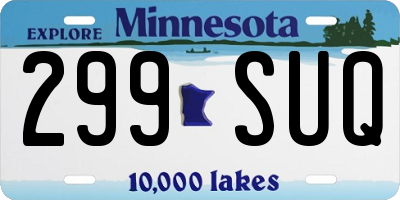 MN license plate 299SUQ