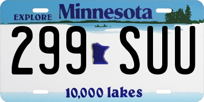 MN license plate 299SUU