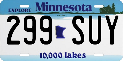 MN license plate 299SUY