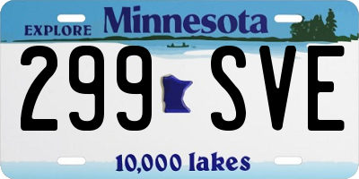 MN license plate 299SVE