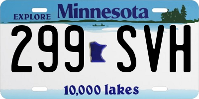MN license plate 299SVH