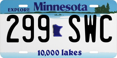 MN license plate 299SWC