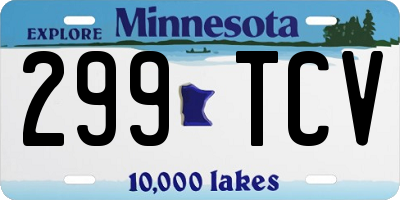 MN license plate 299TCV