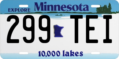 MN license plate 299TEI