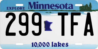 MN license plate 299TFA