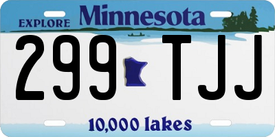 MN license plate 299TJJ