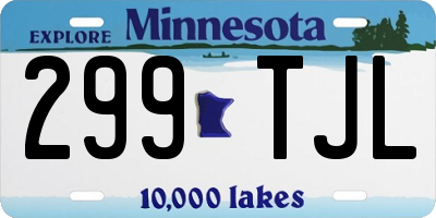 MN license plate 299TJL