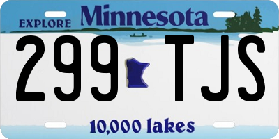 MN license plate 299TJS