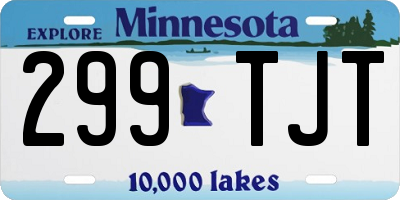 MN license plate 299TJT