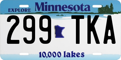 MN license plate 299TKA