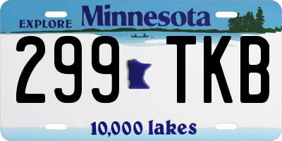 MN license plate 299TKB