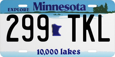 MN license plate 299TKL