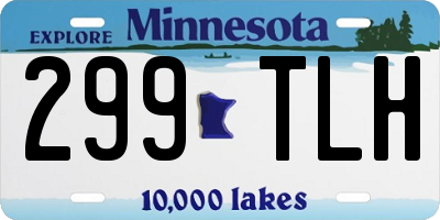 MN license plate 299TLH