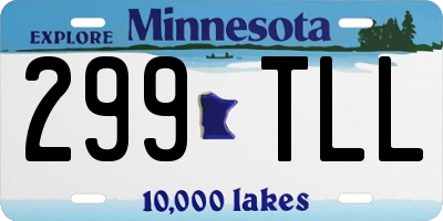 MN license plate 299TLL