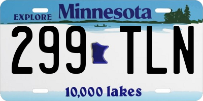 MN license plate 299TLN