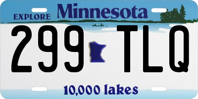 MN license plate 299TLQ