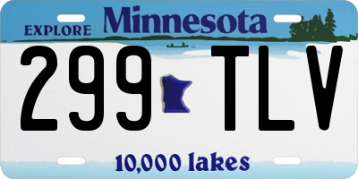 MN license plate 299TLV