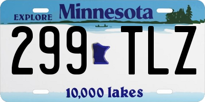 MN license plate 299TLZ