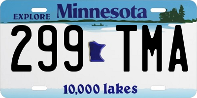 MN license plate 299TMA